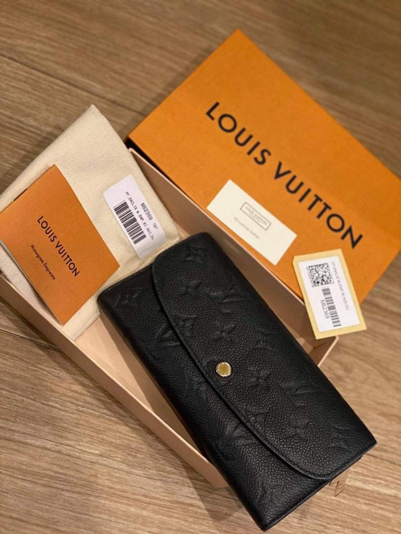 Louis Vuitton Monogram Empreinte Emilie Cartera de piel negra