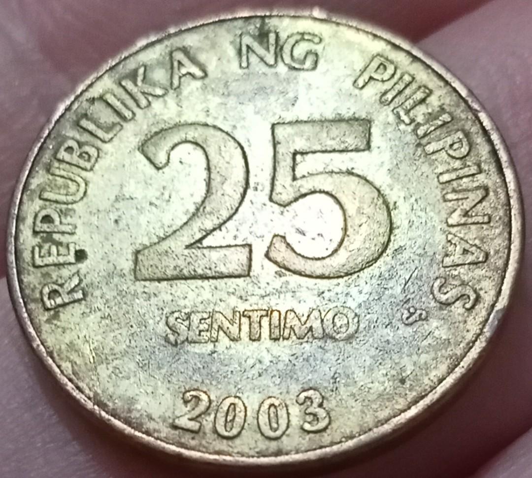 Magnetic 2003 25 sentimo philippine coin (Category: Currency) located in Manila. Submitted by collectorofsomething (Listing ID 1105954849, Image 1). Description: Magnetic 2003 25 sentimo philippine coin. Last one in the inventory..