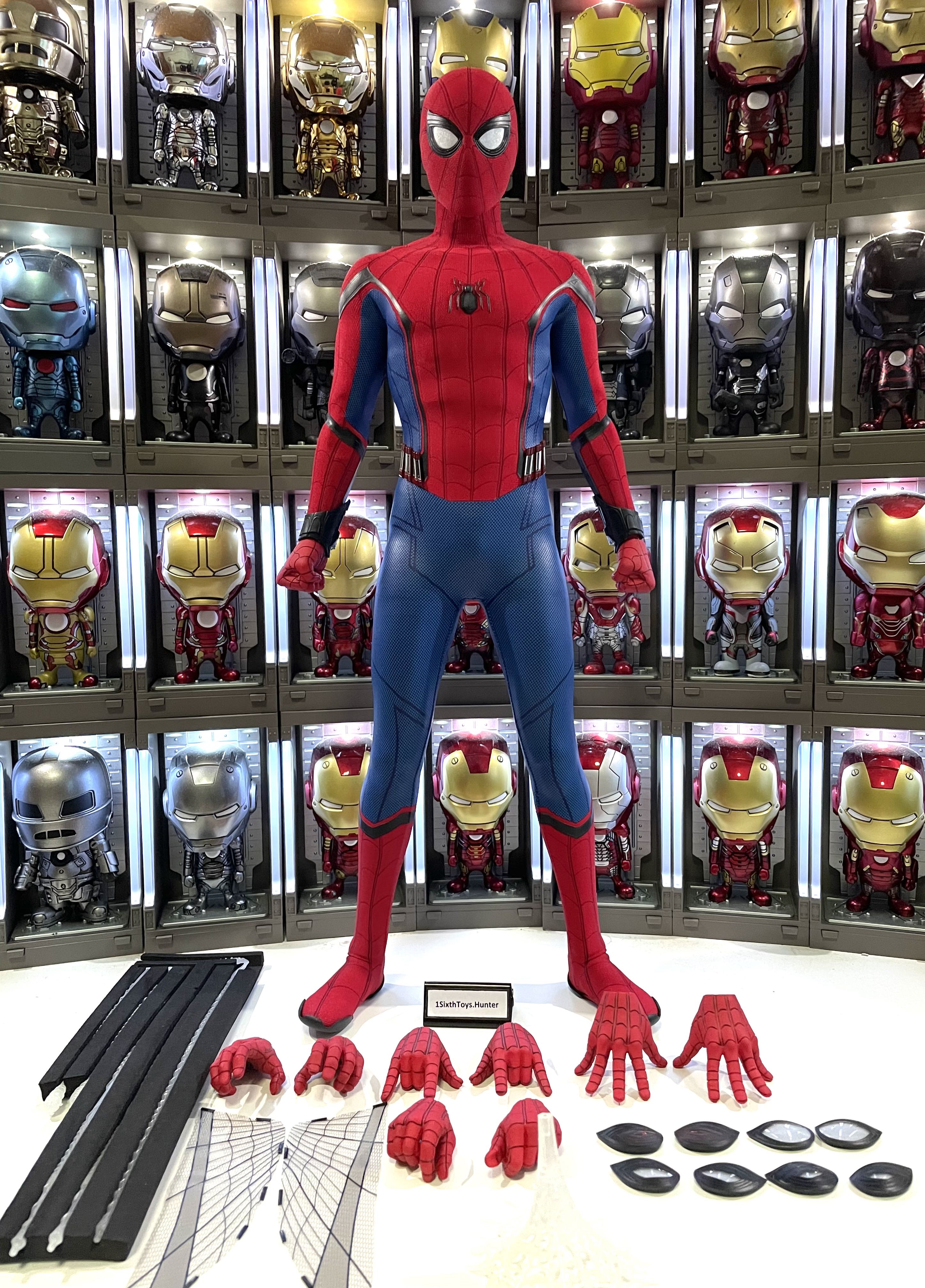 MARVEL SPIDERMAN HOMECOMING HOT TOYS 1 4 QS014 QS015 SCALE
