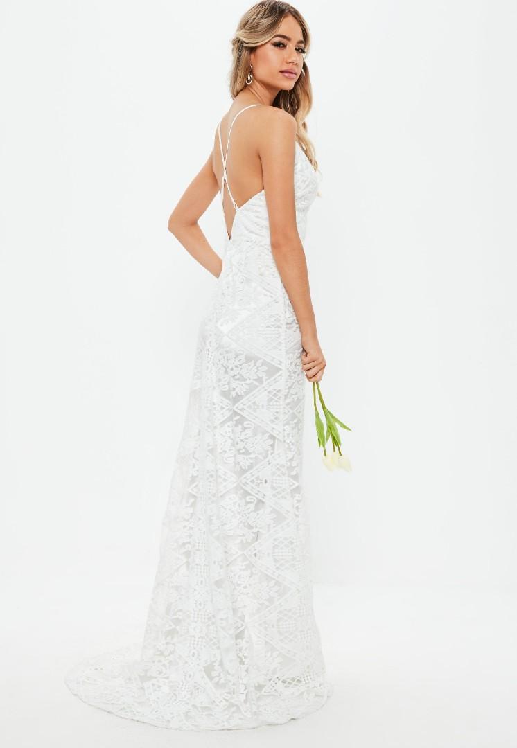 Missguided white maxi dress outlet