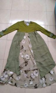 #juli50 NEW Gamis + jilbab syar’i dress butik mewah murah cantik buat pesta kondangan/lebaran