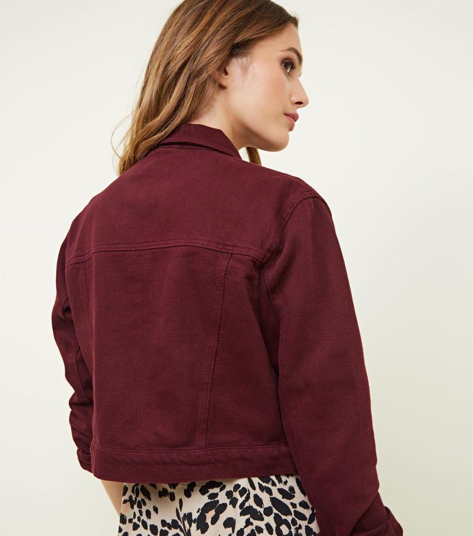 New look red denim jacket clearance