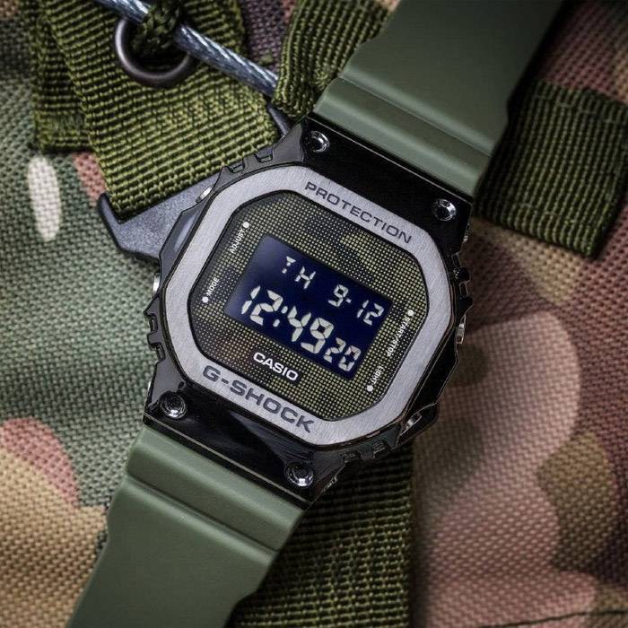 New stock g shock petak colour green camo original sale