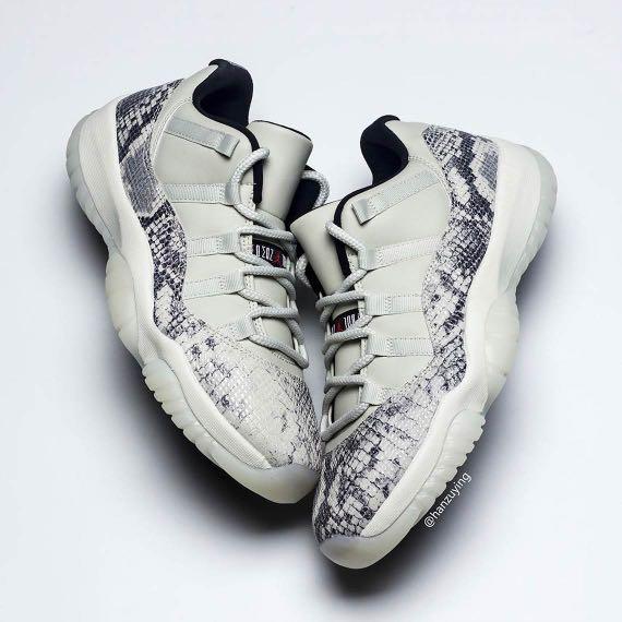White jordan clearance 11 snakeskin
