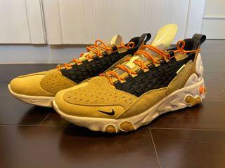 Nike React Sertu 休閒鞋 土黃麂皮黑編織 US 10.5