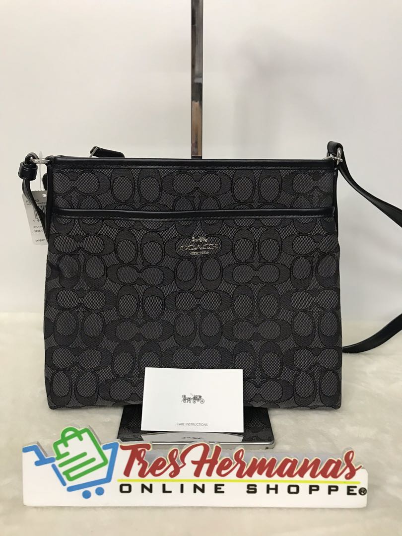 NWT Coach Signature Jacquard Crossbody File Bag