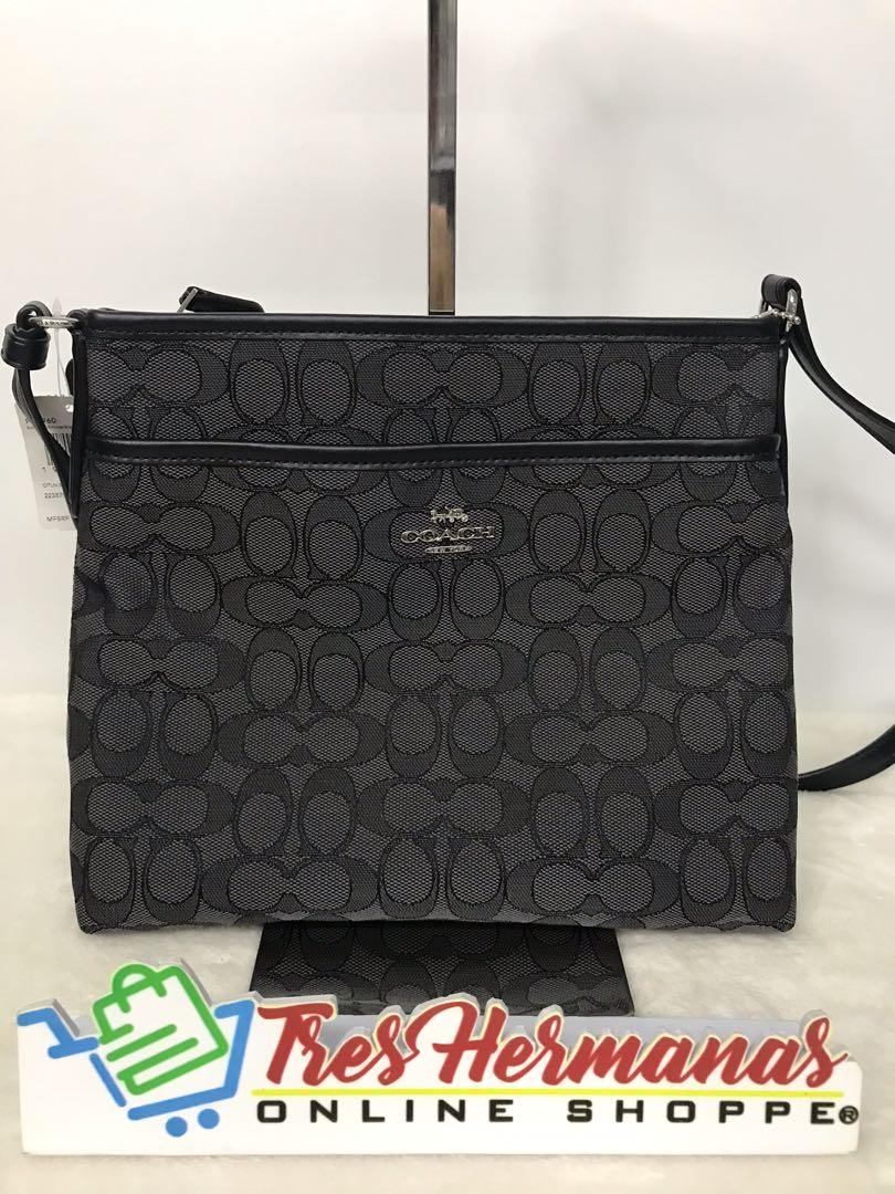 Coach file crossbody discount in signature jacquard