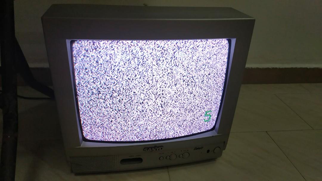 Old CRT Sanyo TV in working condition, with AV mode. No, TV & Home