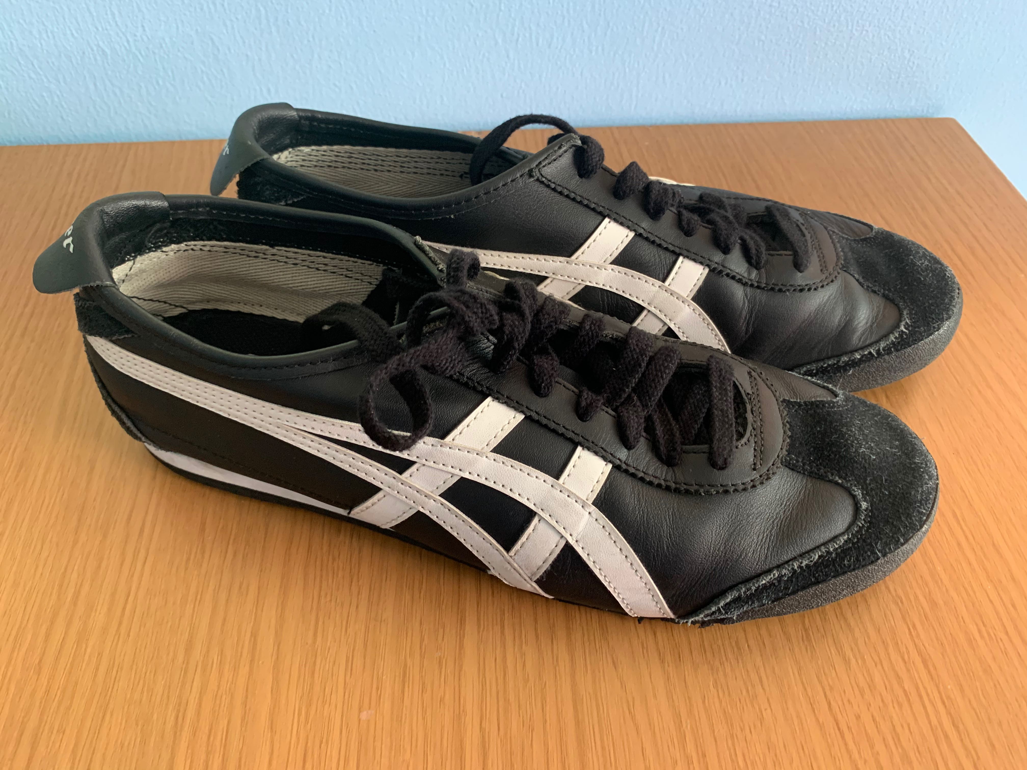 Onitsuka Tiger Shoes Men's 9.5 Traxy Black Suede Sneakers Trainers |  eBay