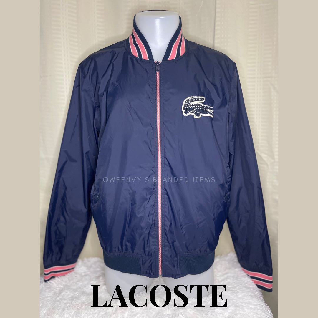 100% LACOSTE Big Logo Jacket Large 