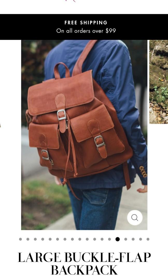 Piel leather backpack Men s Fashion Bags Backpacks on Carousell