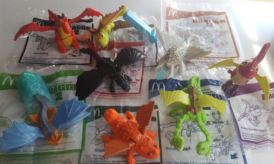 McDonalds Happy Meal 2014 How to Train Your Dragon 2 toy #3 HookFang red 