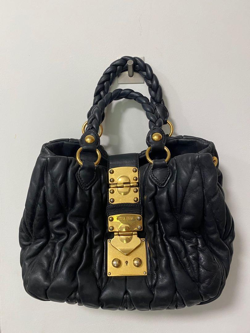 Pre-owned Miu Miu Pomice Matelasse Lux Satchel, Women's Fashion, Bags u0026  Wallets, Shoulder Bags on Carousell