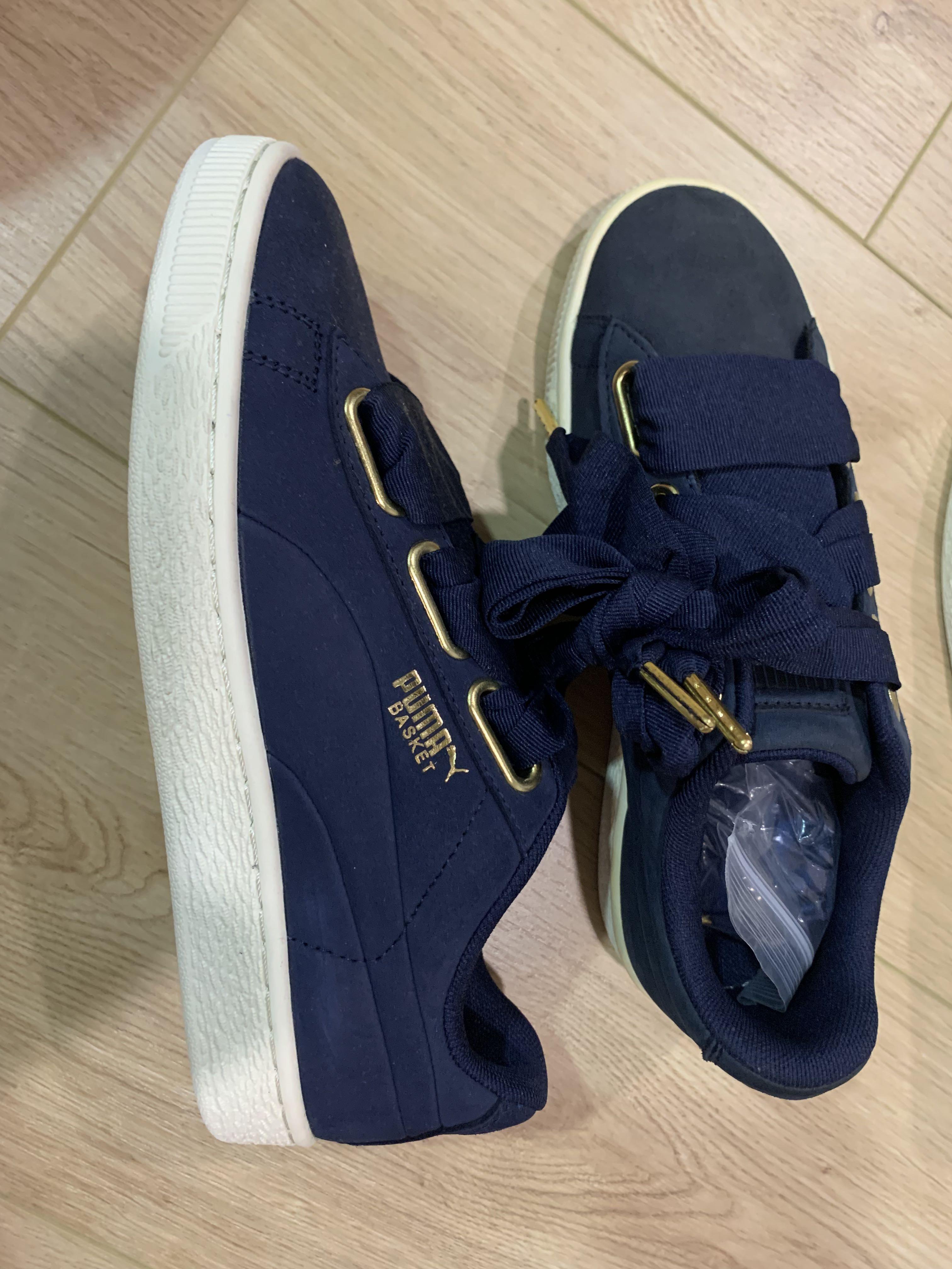 Puma basket heart canvas trainer clearance