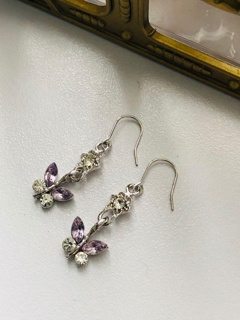 Purple and White Stone Earrings (Category: Earrings) located in Pasig City. Submitted by allsecondsph (Listing ID 1105927788, Image 2). Description: ✨ Brand New ✨ Pretty When Worn ✨ No Issues.