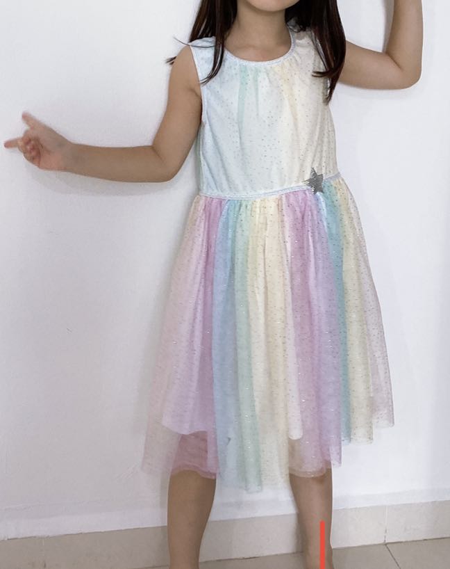 child rainbow tutu