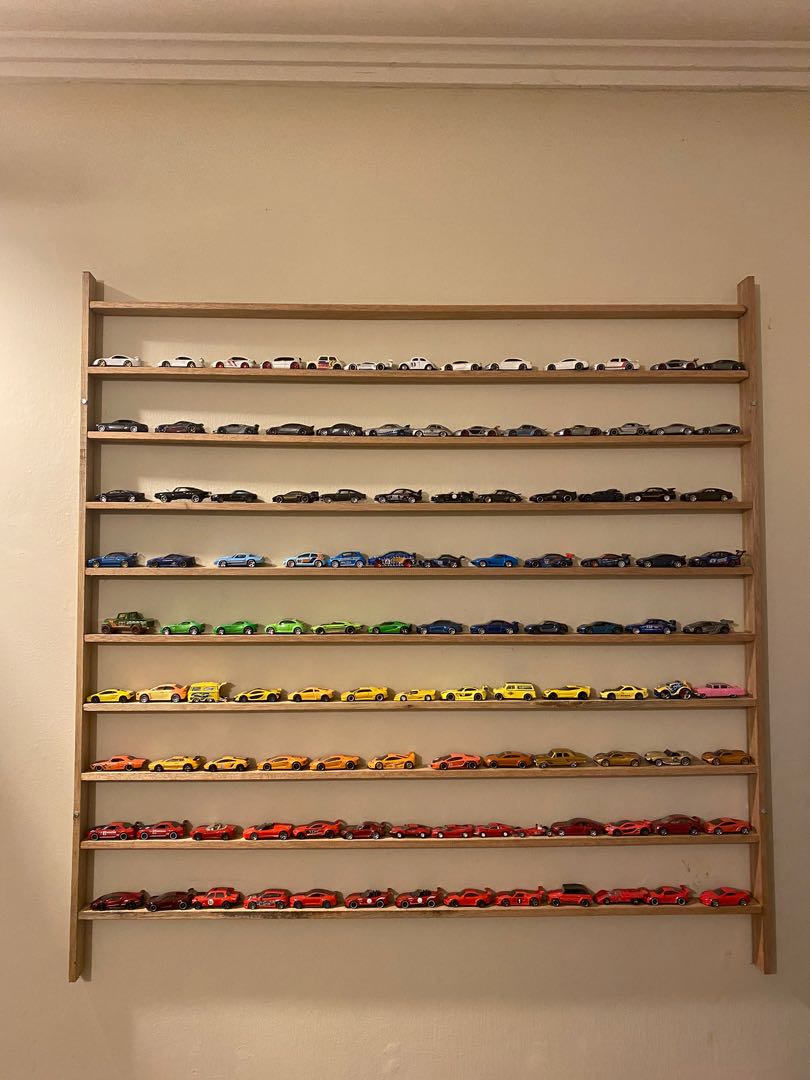 Rak hotwheels kayu clearance