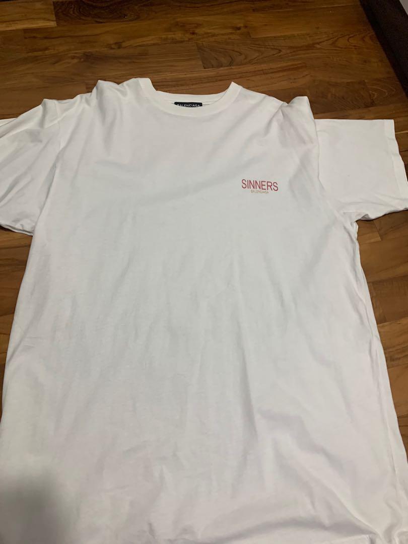 Balenciaga sinners t shirt white store