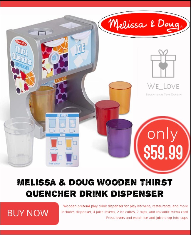 Ready Stock Melissa Doug Wooden Thirst Quencher Drink Dispenser