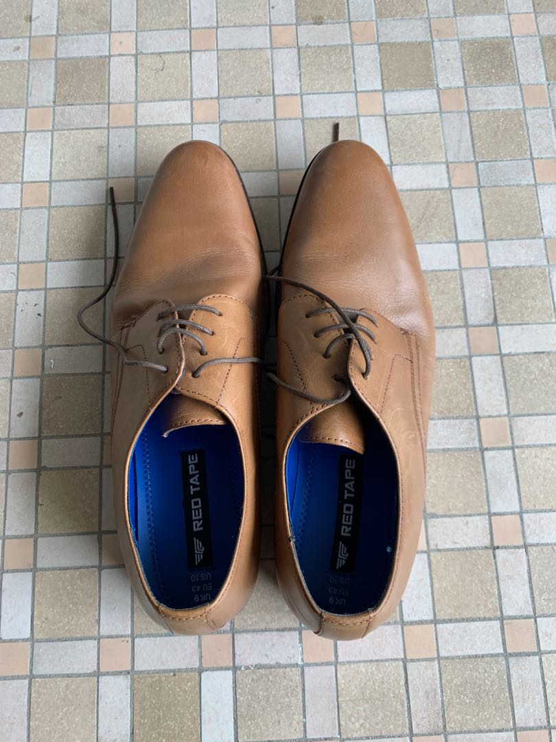 Red Tape Brown Leather shoes Men s Fashion Footwear Dress Shoes