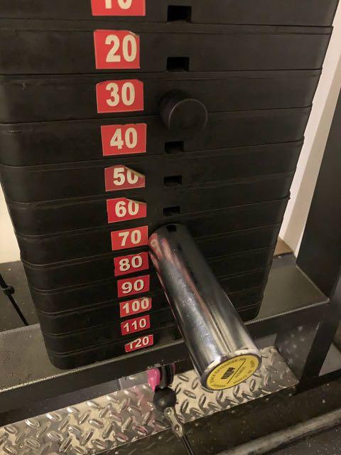 Selectorized machine weight pin extender (Category: Weights & Dumbbells) located in Mandaluyong City. Submitted by cque10 (Listing ID 1105865383, Image 3). Description: Additional weight for your selectorized machine Location: San Juan.