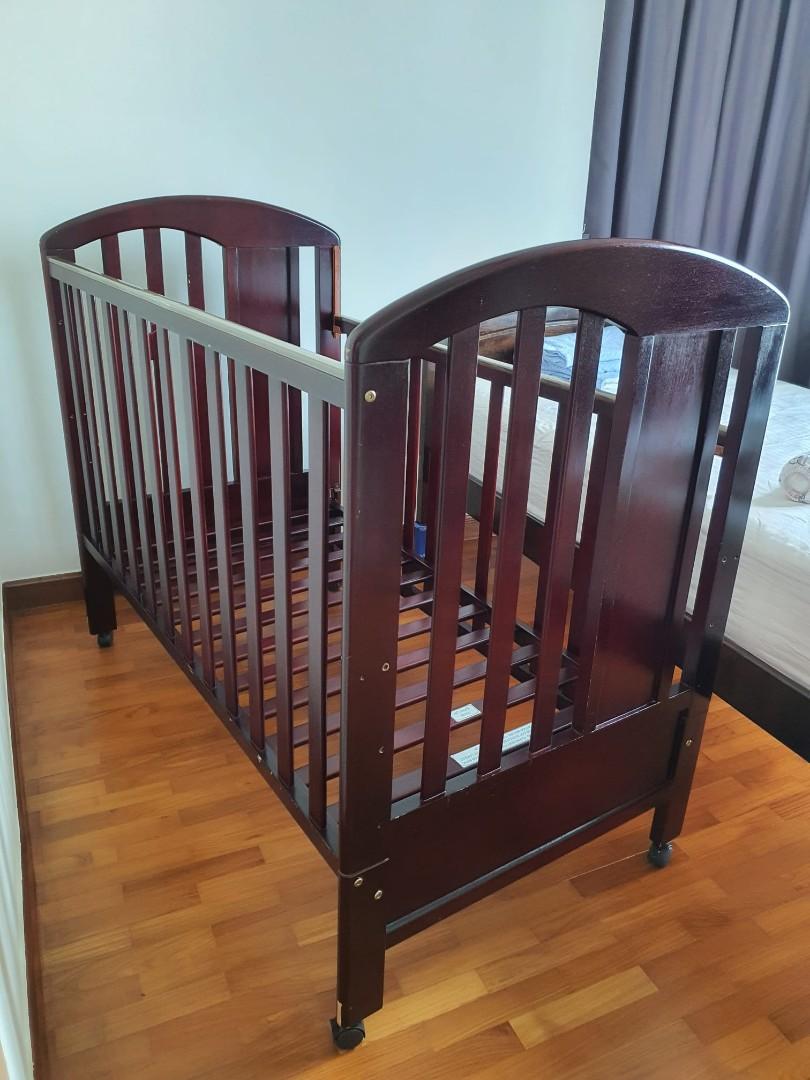 Solid Pine Wood Baby Cot, Babies & Kids, Baby Nursery & Kids Furniture