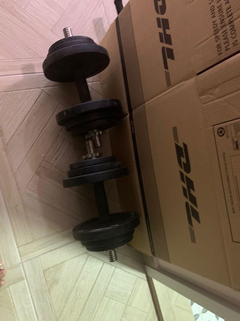 Squat rack and weights, Sports Equipment, Exercise & Fitness, Weights