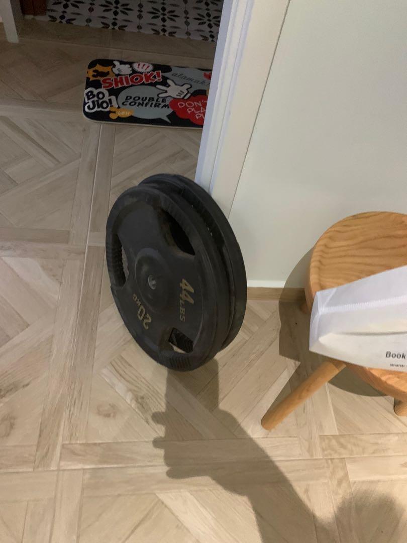 Squat rack and weights, Sports Equipment, Exercise & Fitness, Weights