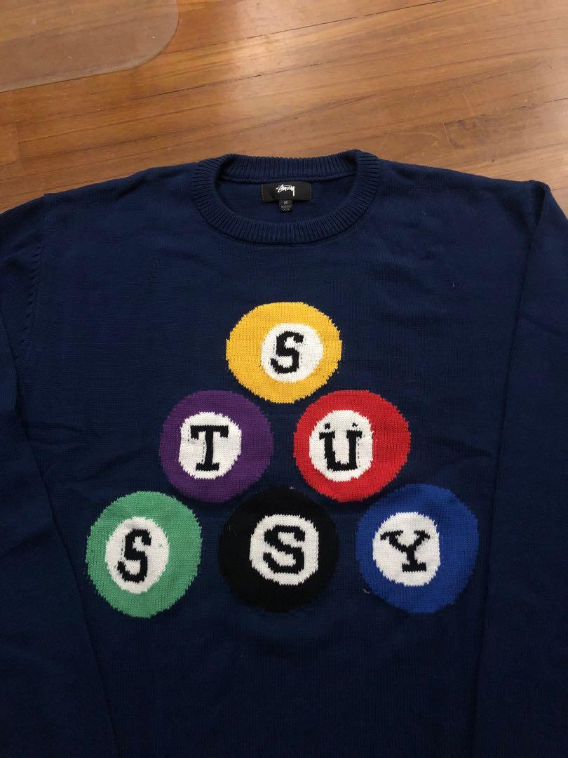 stussy 8 ball knitted sweatshirt