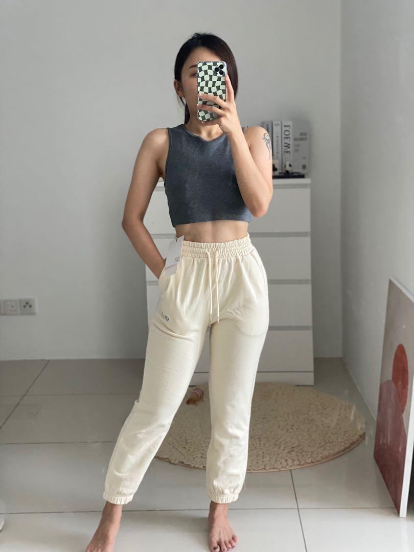 Cream jogging pants sales