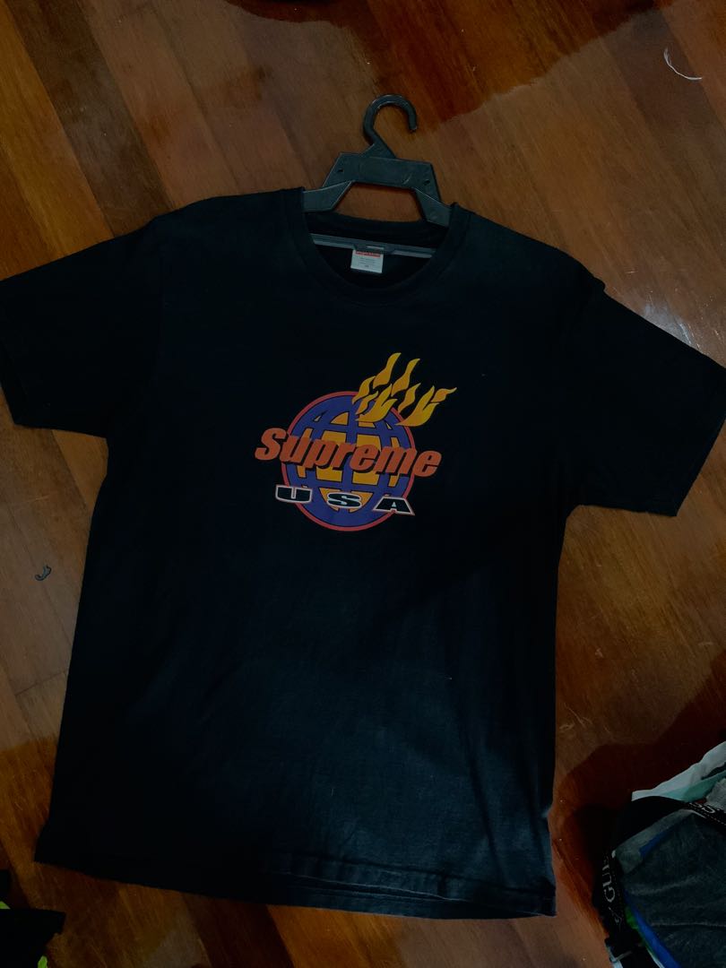supreme fire tee