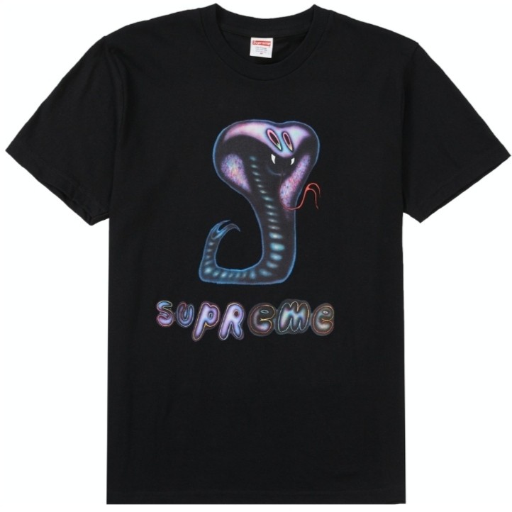 Supreme Snake Tee Black Men s Fashion Tops Sets Tshirts