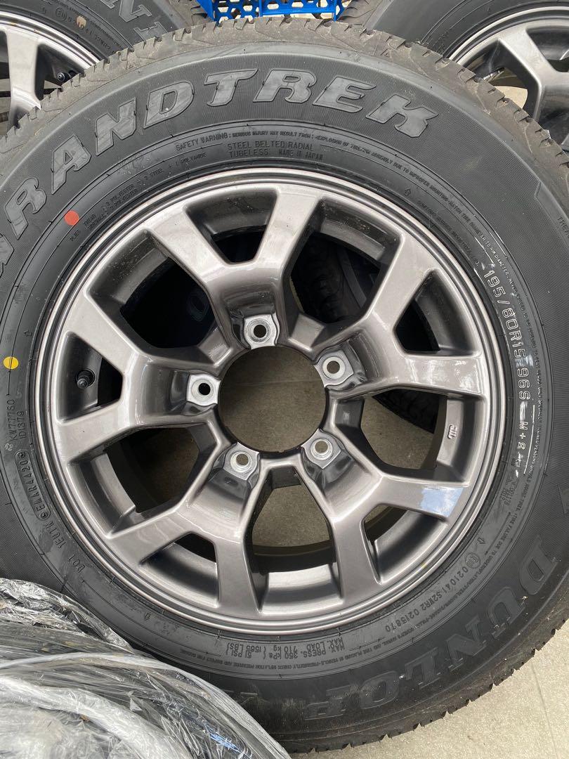 Suzuki Jimny JB74 stock rims and tires (set of 5) with spare tire cover
