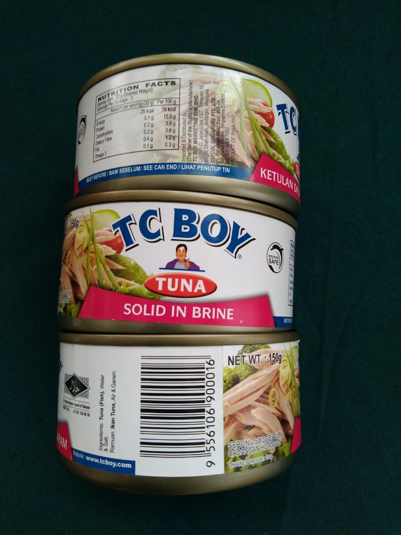 Tc Boy Solid Tuna In Oil 150g Ice Cool Mackerel In Tomato Sauce 425g Food Drinks Packaged Instant Food On Carousell