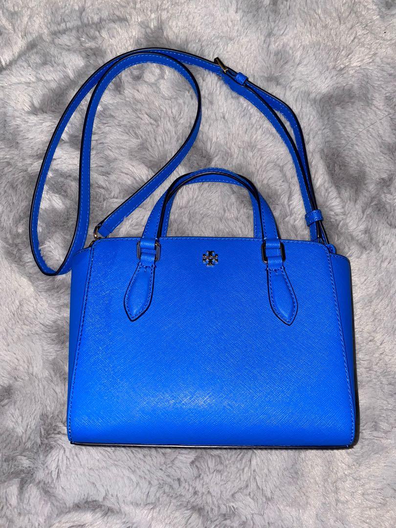 Arriba 35+ imagen royal blue tory burch purse