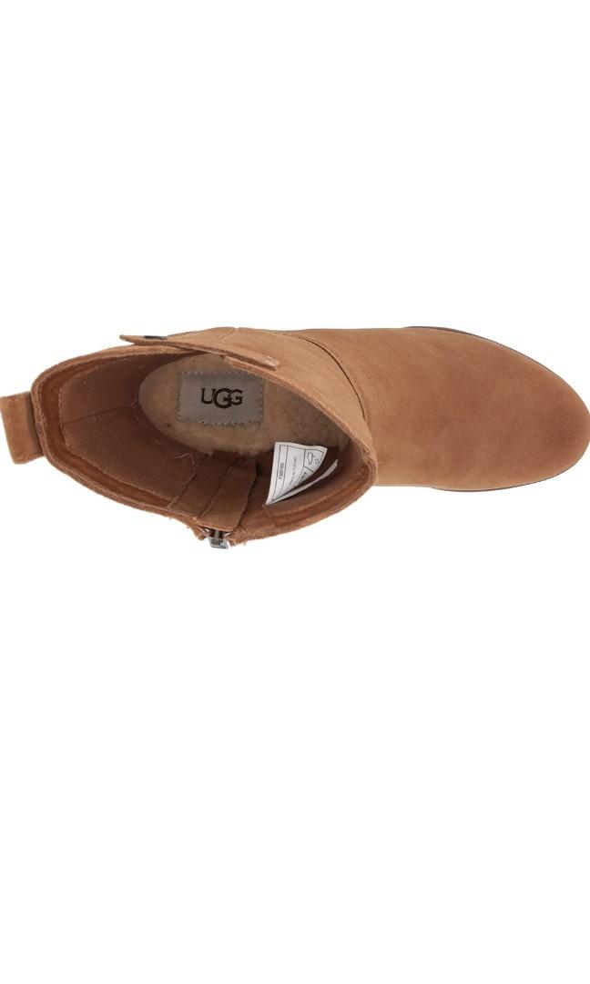 Ugg womens potrero waterproof store leather wedge boots black