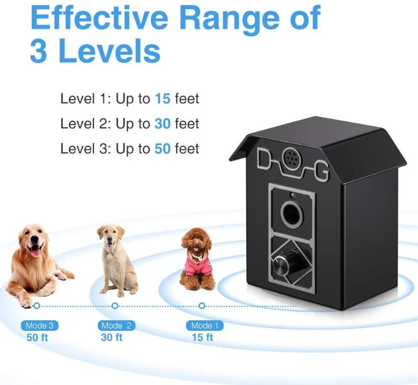 ULTPEAK Dog Bark Control Anti Bark 50 FT Range Stop Barking Device