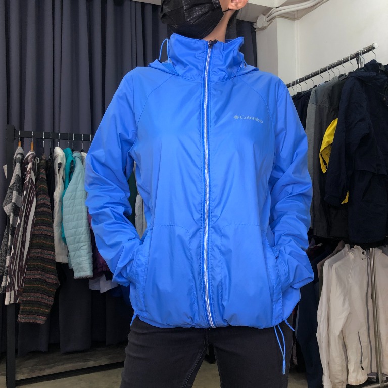 Blue columbia windbreaker store