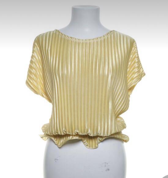 Zara yellow clearance pleated top