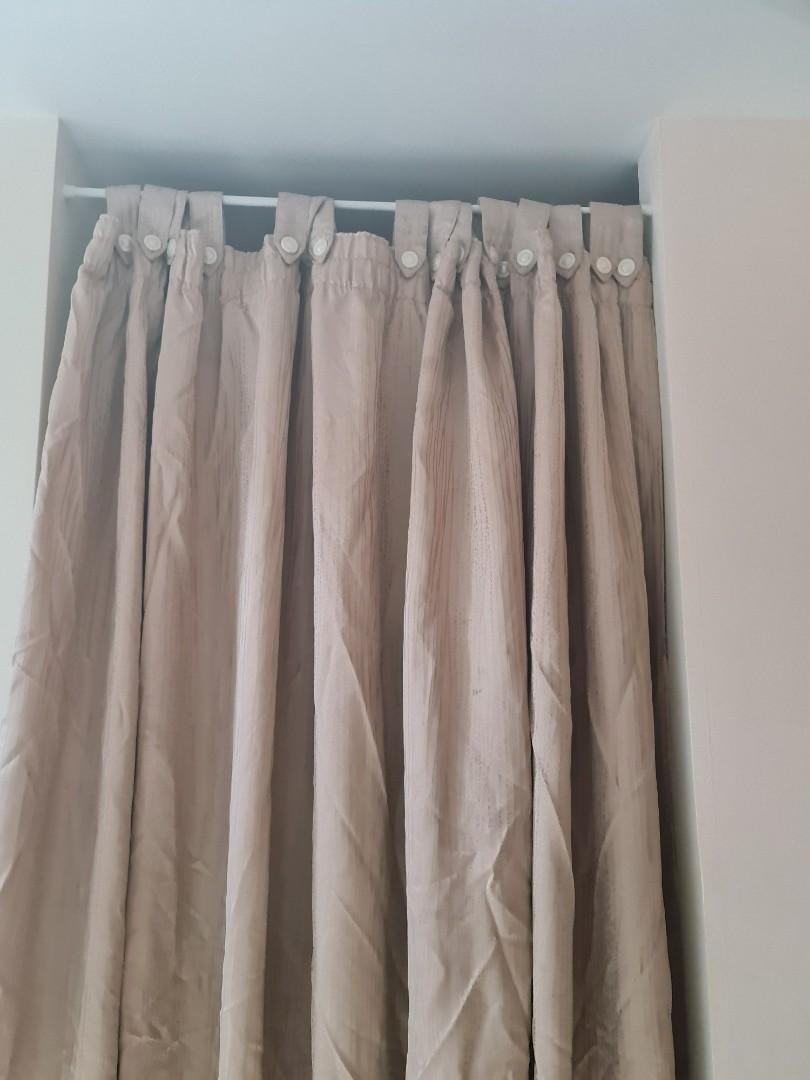 Velcro Blackout Curtains for Bedroom 2 Panels with Tiebacks - 100*150cm