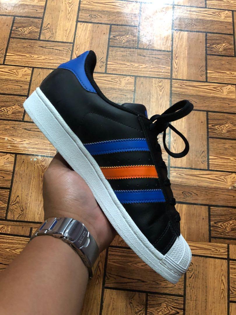 Adidas Superstar Junior Multi colored 3 Stripes(24 cm), Women's Fashion,  Footwear, Sneakers on Carousell
