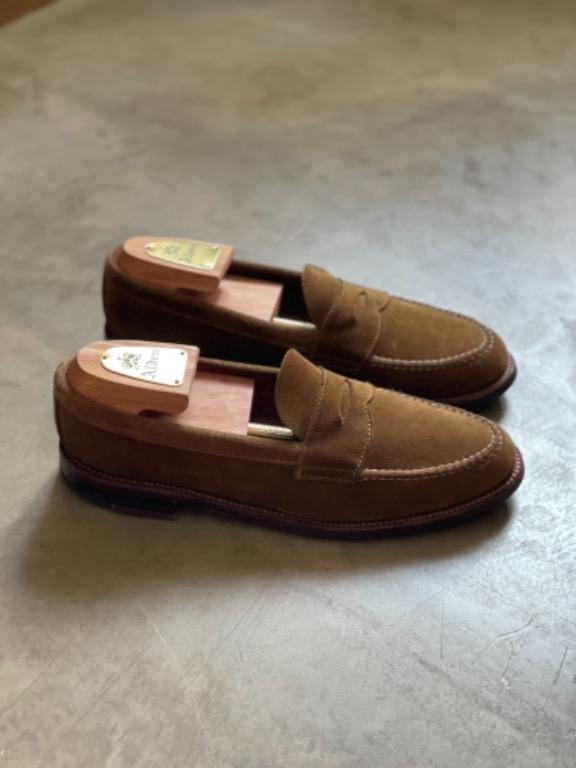 Alden 6243F Penny Loafer Unlined Vamp Snuff Suede includes Alden Shoe Tree