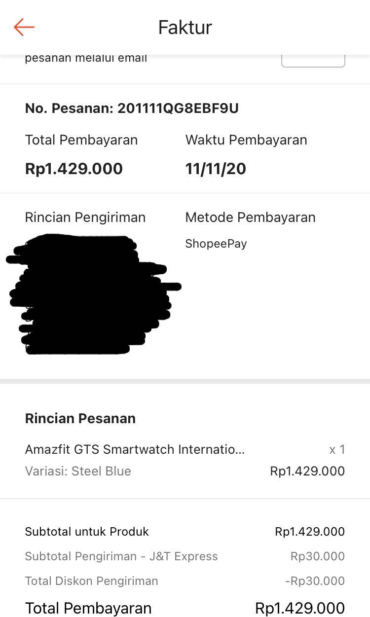 Amazfit GTS Smartwatch steel blue, Barang Mewah, Jam Tangan di Carousell