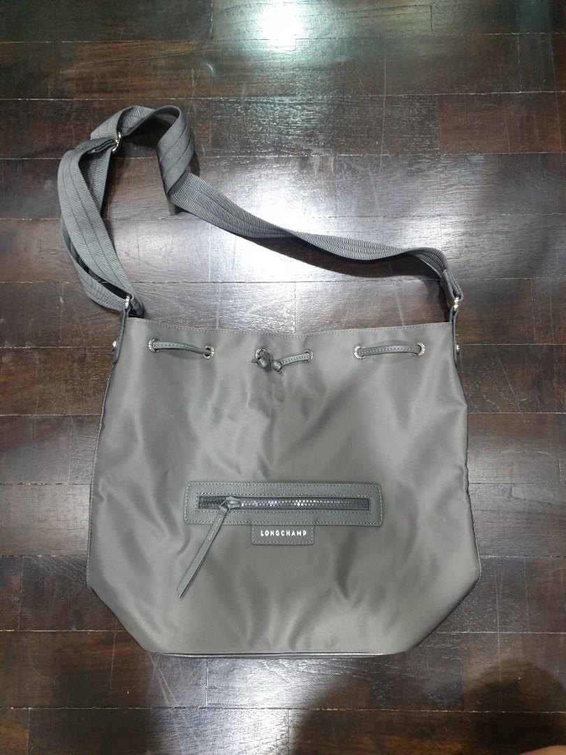 Longchamp Nylon Bucket Bag - Grey Bucket Bags, Handbags - WL866168