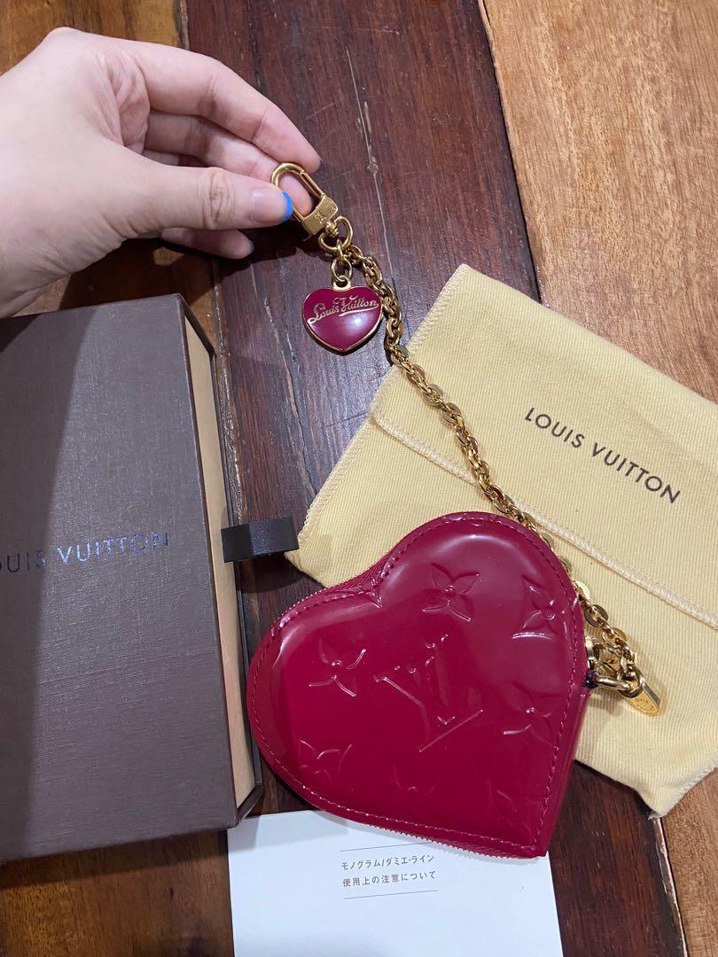 Louis Vuitton Red Pomme D'Amour Monogram Vernis Heart Coin Purse