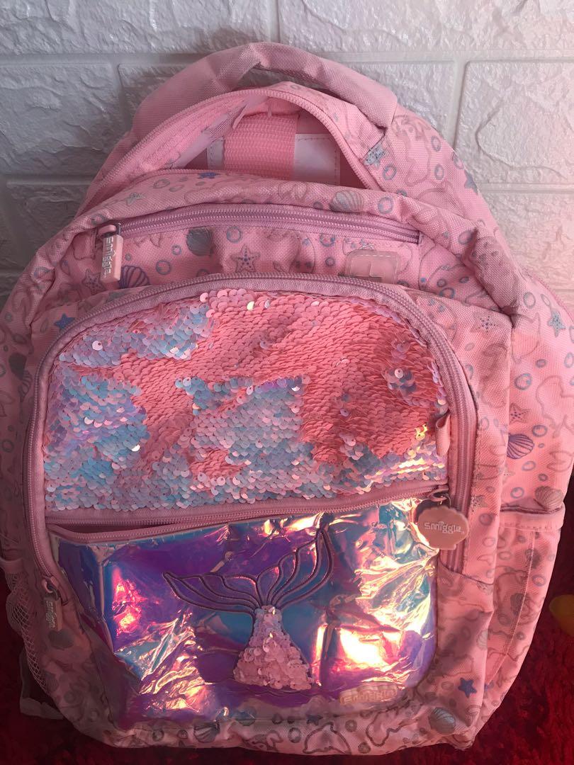 smiggle pink backpack