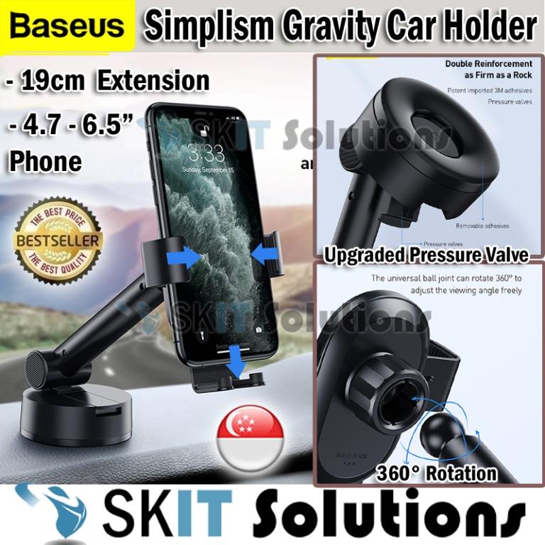 Cell Phone Stand Ring Holder with 2Pcs Tape Black Foldable Cellphone Stand Compatible with Phone Tablets 360°Rotation Cell Phone Back Grip for Magnetic Car Mount