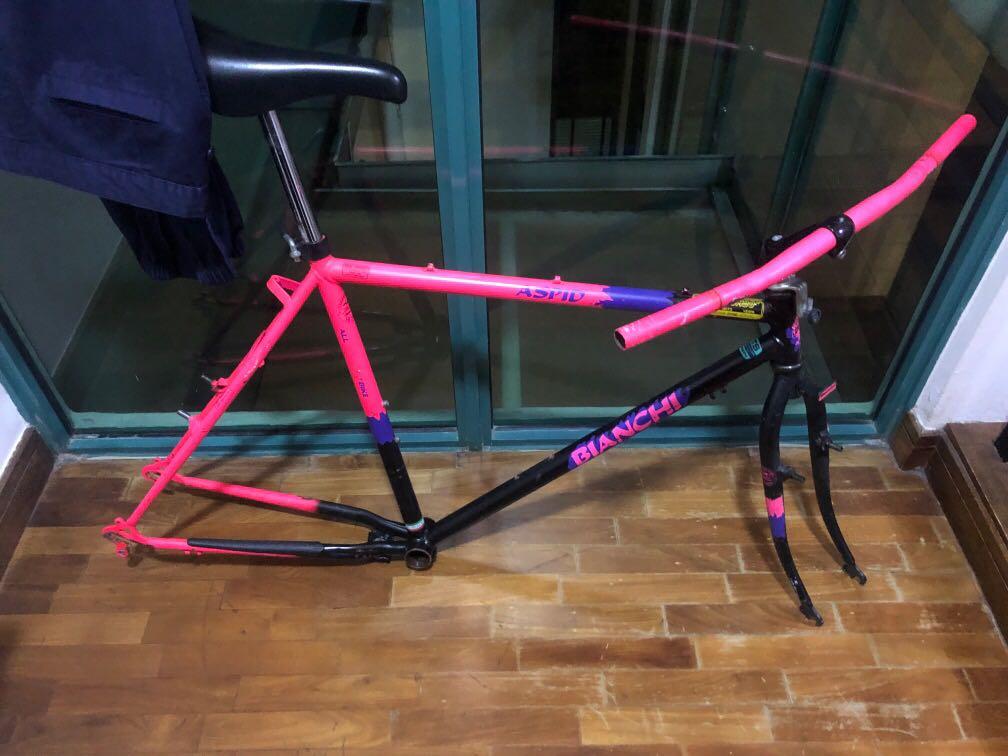 Bianchi Aspid Retro Steel MTB Frame And Fork, Sports Equipment, Bicycles \u0026  Parts, Bicycles on Carousell