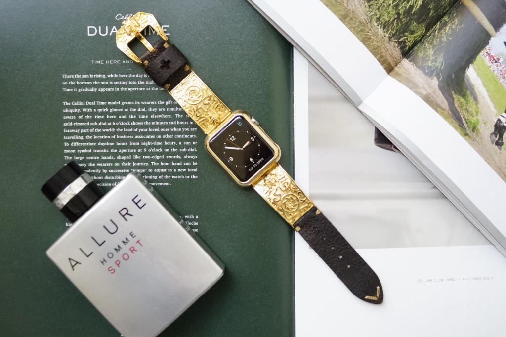 Gold plated watch band top