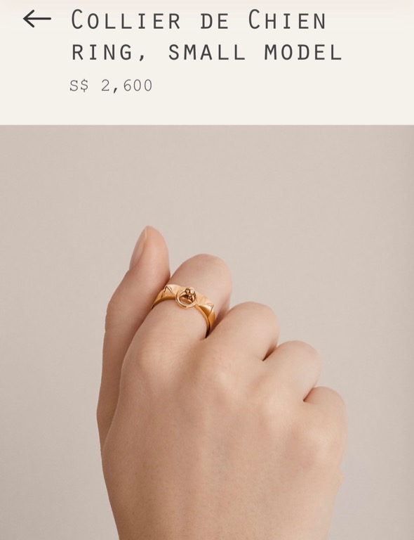 Gold hermes ring top